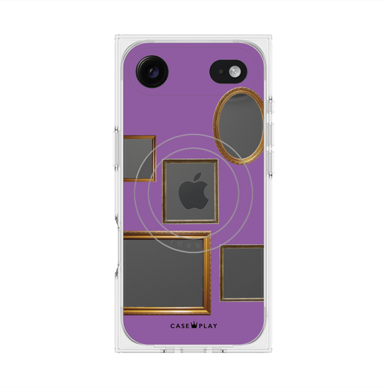 Premium Square Case with MagSafe［ Photo Frames - Purple ］