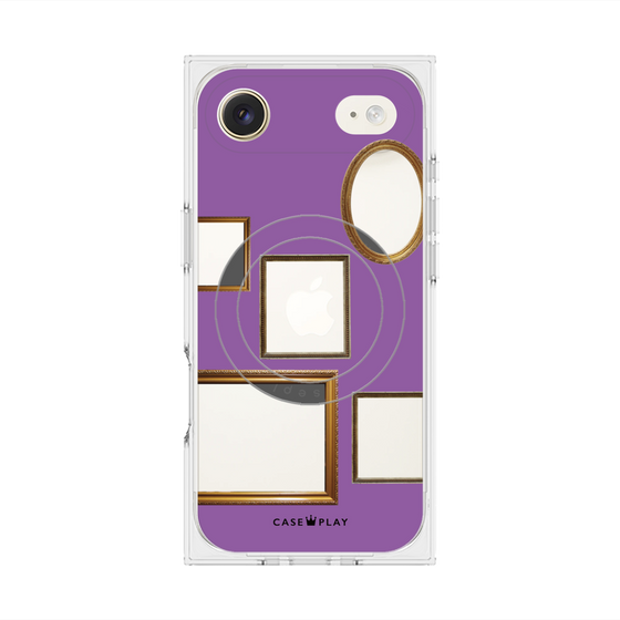 Premium Square Case with MagSafe［ Photo Frames - Purple ］