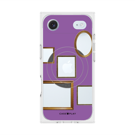 Premium Square Case with MagSafe［ Photo Frames - Purple ］