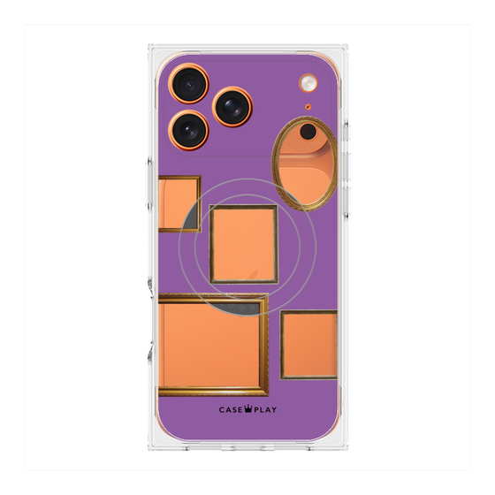 Premium Square Case with MagSafe［ Photo Frames - Purple ］