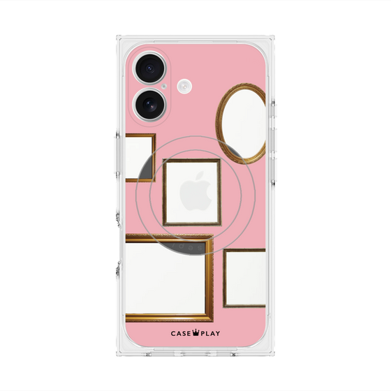 Premium Square Case with MagSafe［ Photo Frames - Pink ］