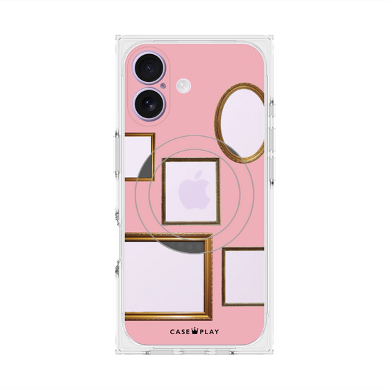 Premium Square Case with MagSafe［ Photo Frames - Pink ］