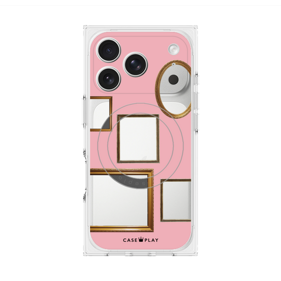 Premium Square Case with MagSafe［ Photo Frames - Pink ］