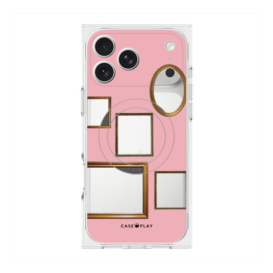 Premium Square Case with MagSafe［ Photo Frames - Pink ］