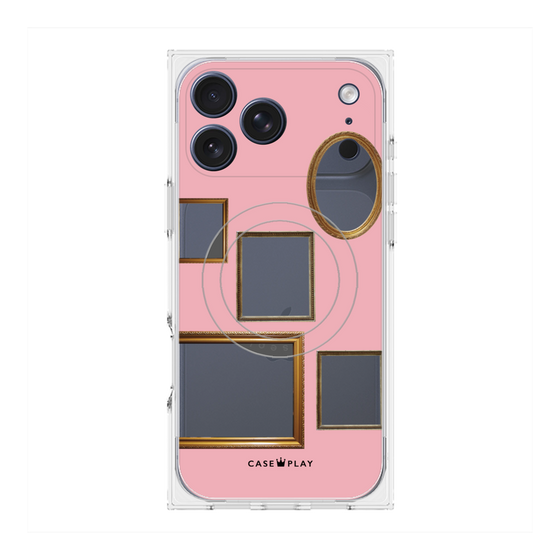 Premium Square Case with MagSafe［ Photo Frames - Pink ］