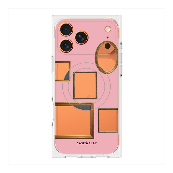 Premium Square Case with MagSafe［ Photo Frames - Pink ］