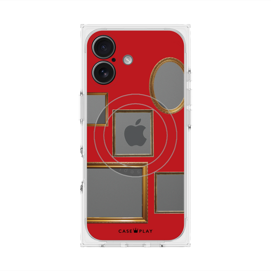 Premium Square Case with MagSafe［ Photo Frames - Red ］