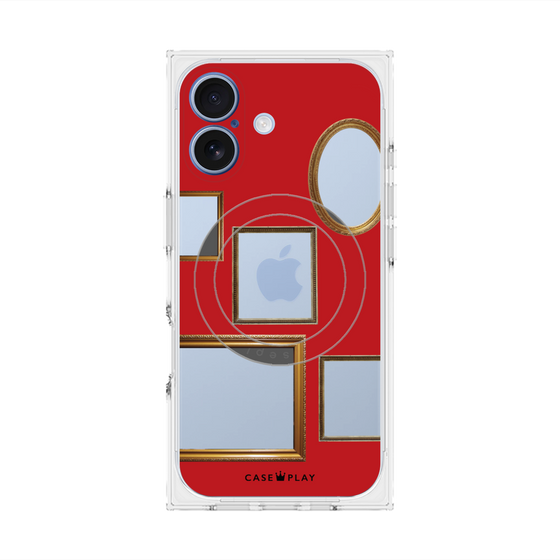 Premium Square Case with MagSafe［ Photo Frames - Red ］