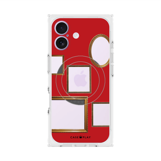 Premium Square Case with MagSafe［ Photo Frames - Red ］