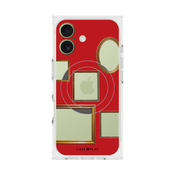 Premium Square Case with MagSafe［ Photo Frames - Red ］