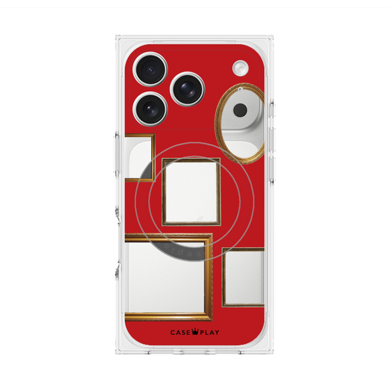 Premium Square Case with MagSafe［ Photo Frames - Red ］