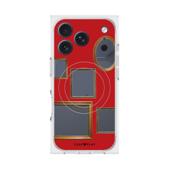 Premium Square Case with MagSafe［ Photo Frames - Red ］