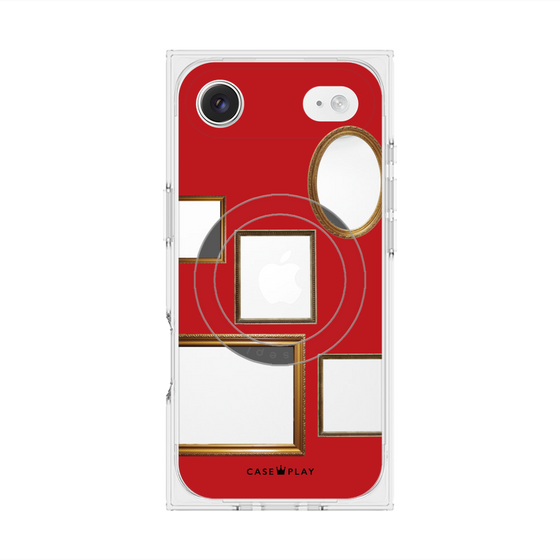 Premium Square Case with MagSafe［ Photo Frames - Red ］