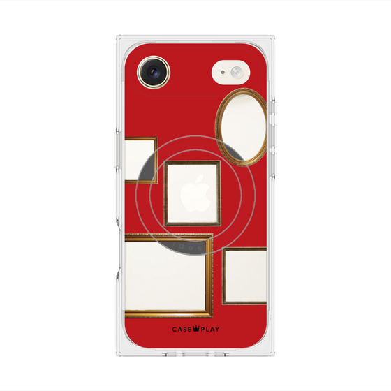 Premium Square Case with MagSafe［ Photo Frames - Red ］