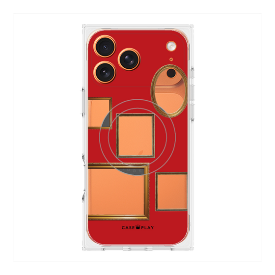 Premium Square Case with MagSafe［ Photo Frames - Red ］