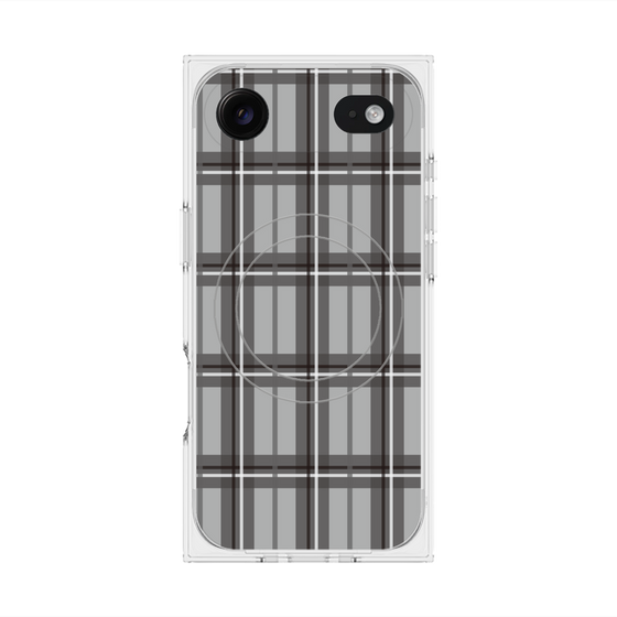 Premium Square Case with MagSafe［ Tartan Check - Gray ］