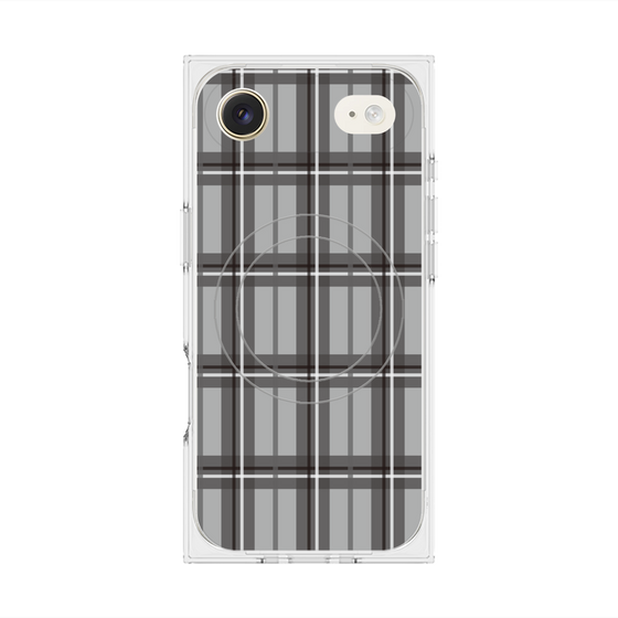 Premium Square Case with MagSafe［ Tartan Check - Gray ］