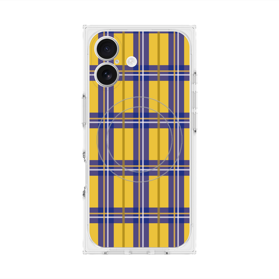 Premium Square Case with MagSafe［ Tartan Check - Yellow ］