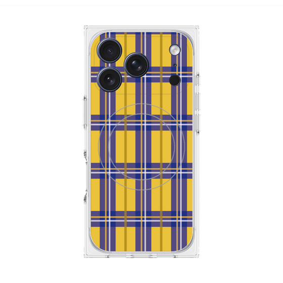 Premium Square Case with MagSafe［ Tartan Check - Yellow ］