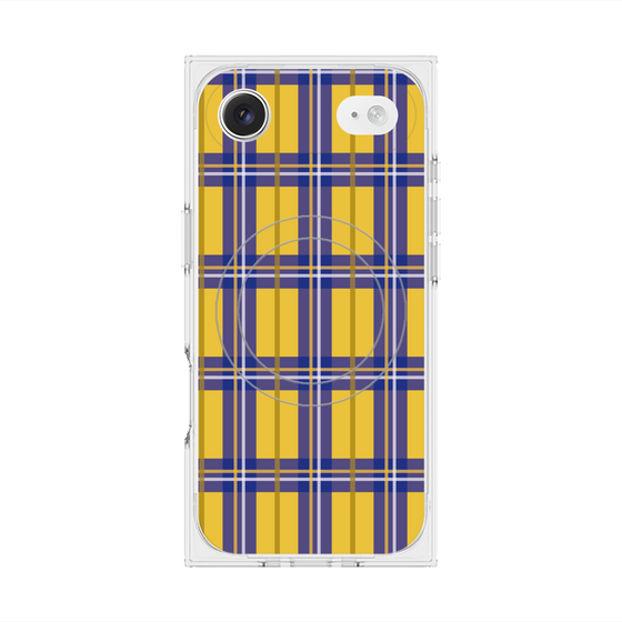 Premium Square Case with MagSafe［ Tartan Check - Yellow ］