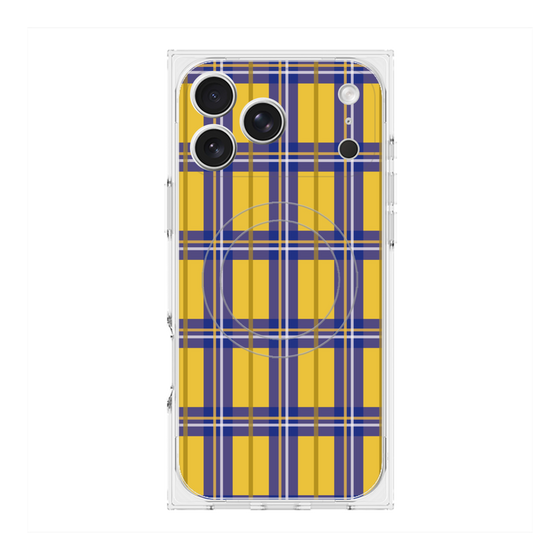 Premium Square Case with MagSafe［ Tartan Check - Yellow ］