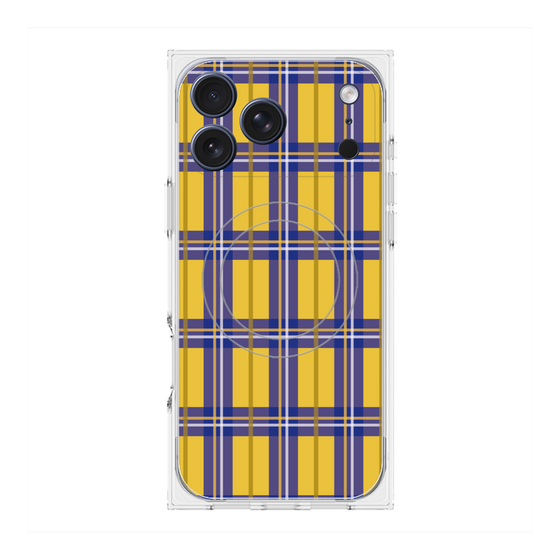 Premium Square Case with MagSafe［ Tartan Check - Yellow ］