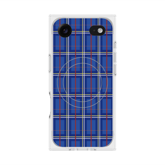 Premium Square Case with MagSafe［ Tartan Check - Blue ］
