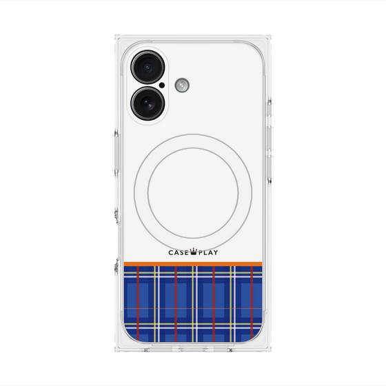 Premium Square Case with MagSafe［ CASEPLAY Tartan Check - Blue ］