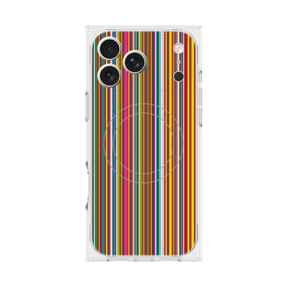 Premium Square Case with MagSafe［ Colorful Stripe ］