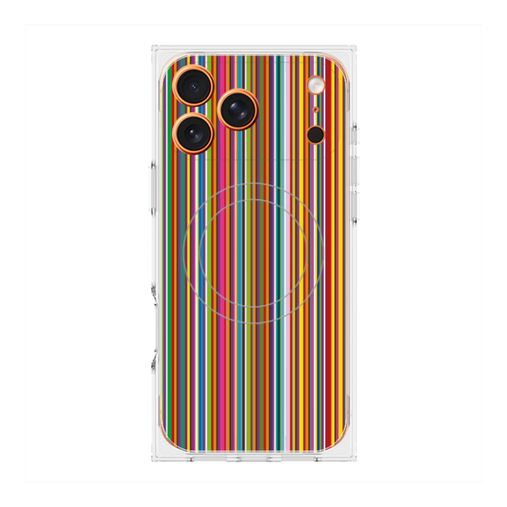 Premium Square Case with MagSafe［ Colorful Stripe ］