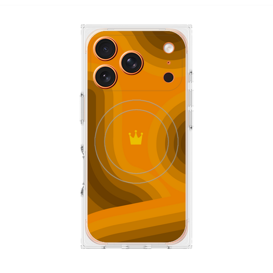 Premium Square Case with MagSafe［ CASEPLAY Winding Pattern - Orange ］