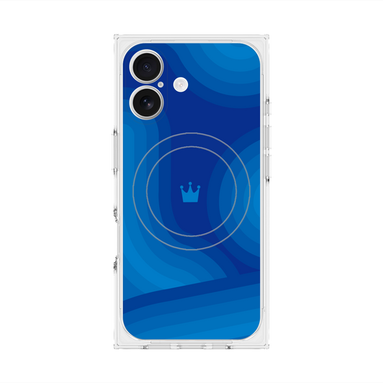 Premium Square Case with MagSafe［ CASEPLAY Winding Pattern - Blue ］