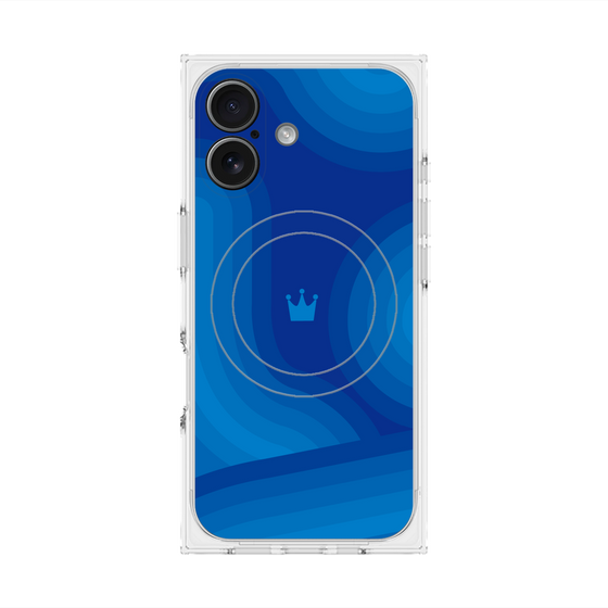 Premium Square Case with MagSafe［ CASEPLAY Winding Pattern - Blue ］