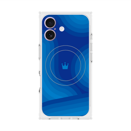 Premium Square Case with MagSafe［ CASEPLAY Winding Pattern - Blue ］