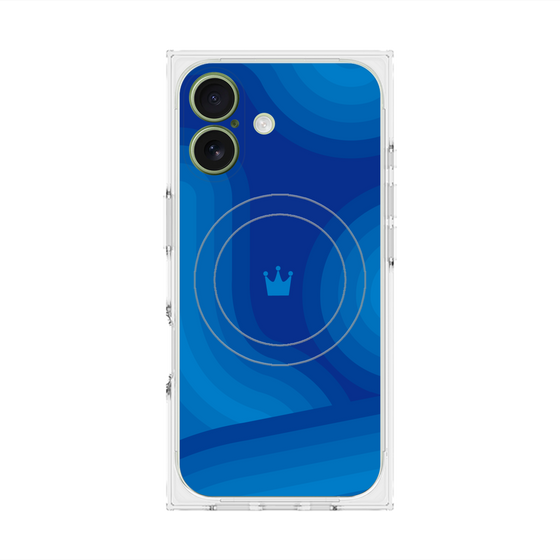 Premium Square Case with MagSafe［ CASEPLAY Winding Pattern - Blue ］