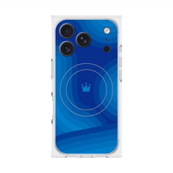 Premium Square Case with MagSafe［ CASEPLAY Winding Pattern - Blue ］