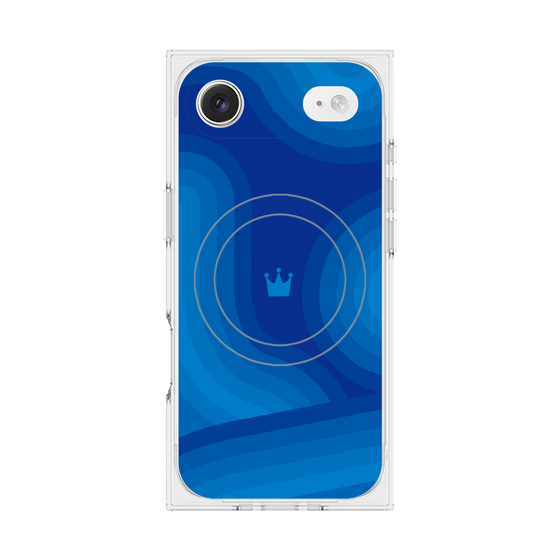 Premium Square Case with MagSafe［ CASEPLAY Winding Pattern - Blue ］