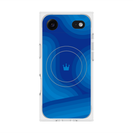 Premium Square Case with MagSafe［ CASEPLAY Winding Pattern - Blue ］