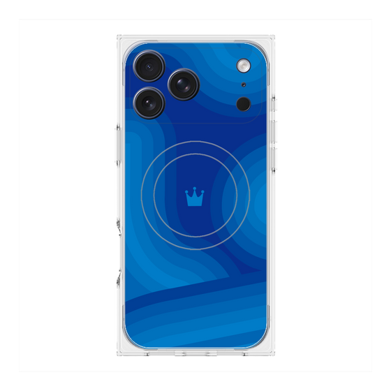 Premium Square Case with MagSafe［ CASEPLAY Winding Pattern - Blue ］