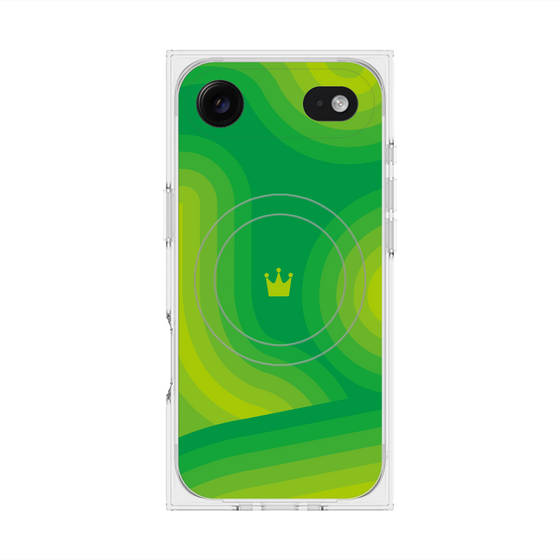 Premium Square Case with MagSafe［ CASEPLAY Winding Pattern - Green ］