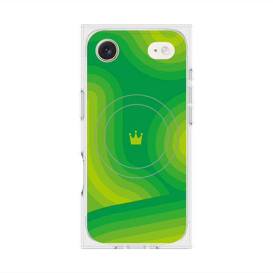 Premium Square Case with MagSafe［ CASEPLAY Winding Pattern - Green ］