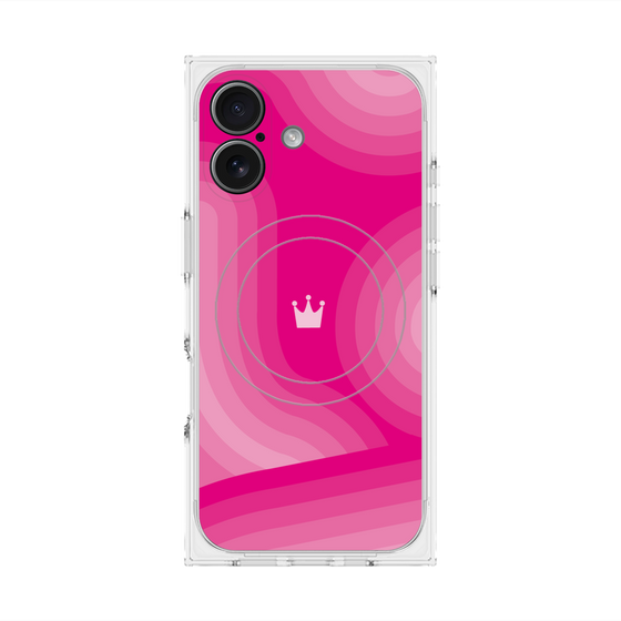 Premium Square Case with MagSafe［ CASEPLAY Winding Pattern - Pink ］