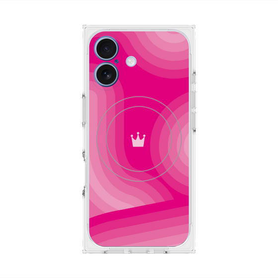 Premium Square Case with MagSafe［ CASEPLAY Winding Pattern - Pink ］