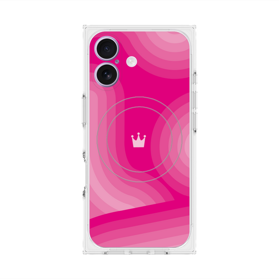 Premium Square Case with MagSafe［ CASEPLAY Winding Pattern - Pink ］