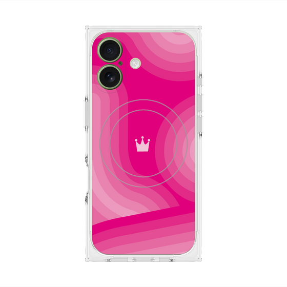 Premium Square Case with MagSafe［ CASEPLAY Winding Pattern - Pink ］