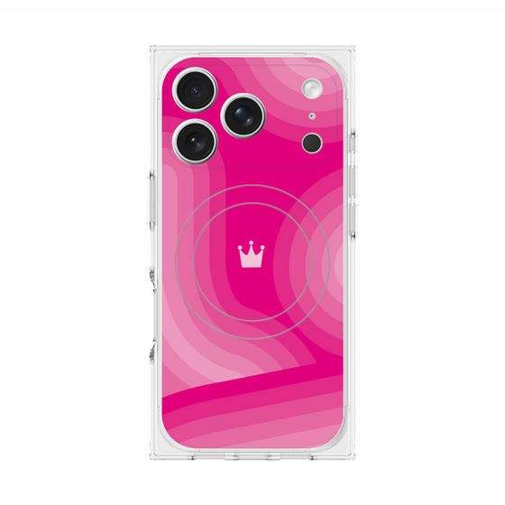 Premium Square Case with MagSafe［ CASEPLAY Winding Pattern - Pink ］