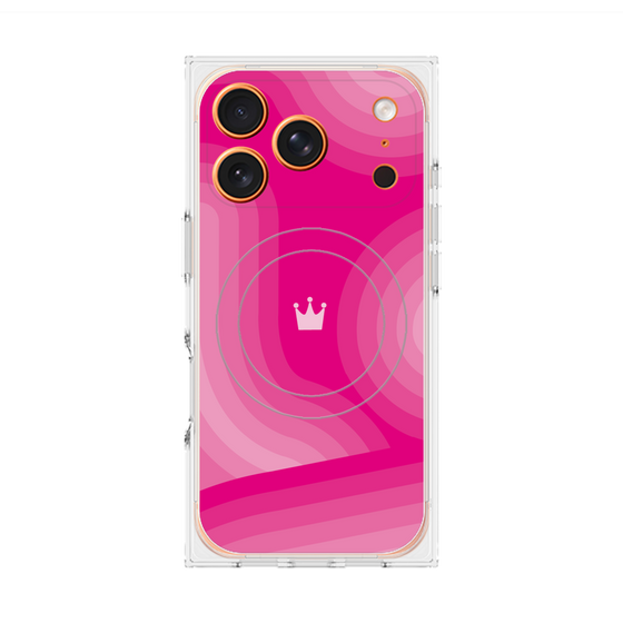 Premium Square Case with MagSafe［ CASEPLAY Winding Pattern - Pink ］