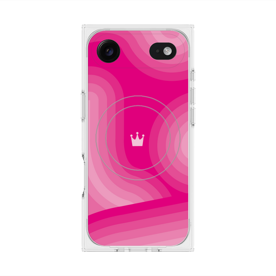 Premium Square Case with MagSafe［ CASEPLAY Winding Pattern - Pink ］