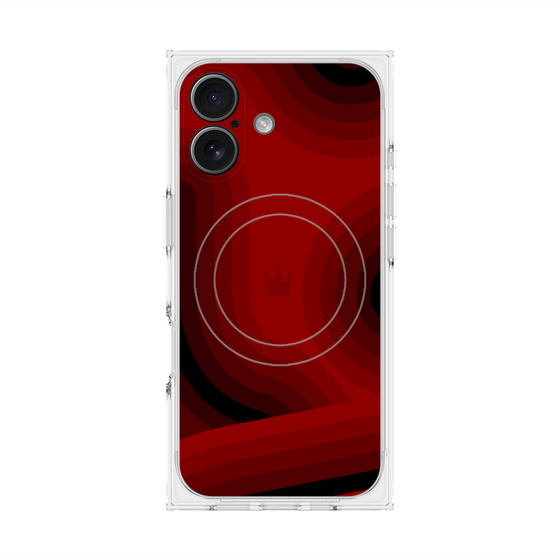 Premium Square Case with MagSafe［ CASEPLAY Winding Pattern - Red ］