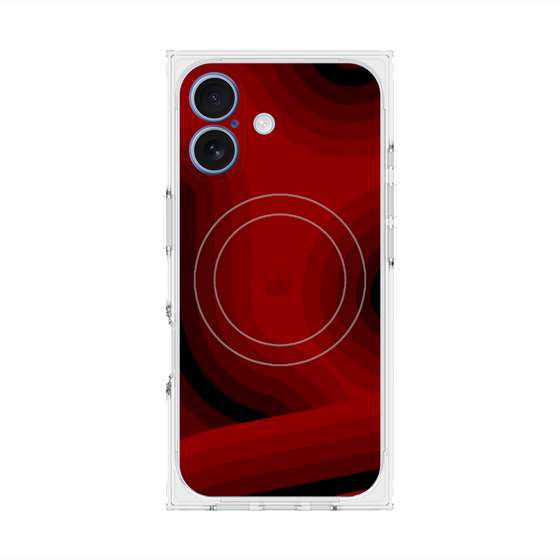 Premium Square Case with MagSafe［ CASEPLAY Winding Pattern - Red ］